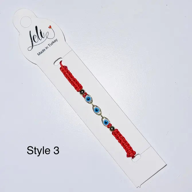 3 Evil Eye 1 Bead Thick Macrame Bracelet - Premium Handmade