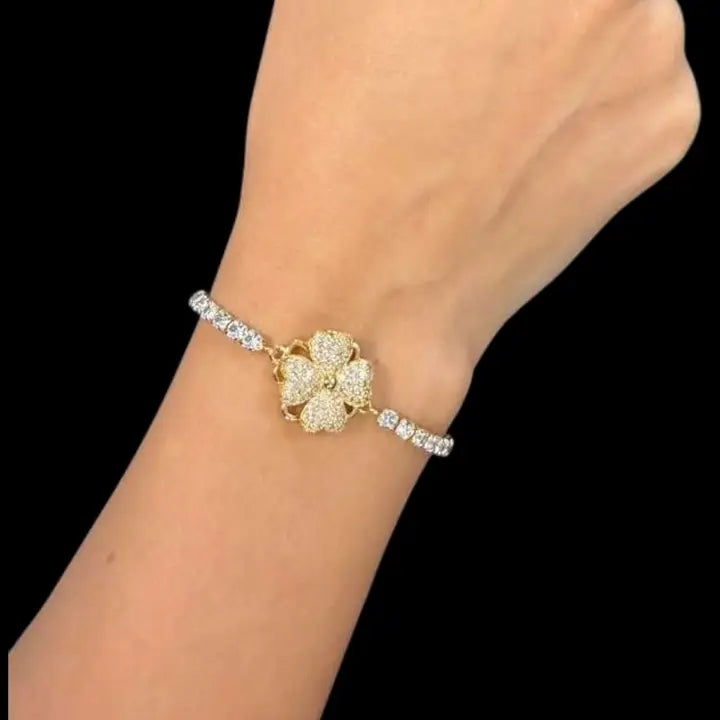 Fidget Spinner Bracelet – Rhinestone Rotating Anxiety Relief