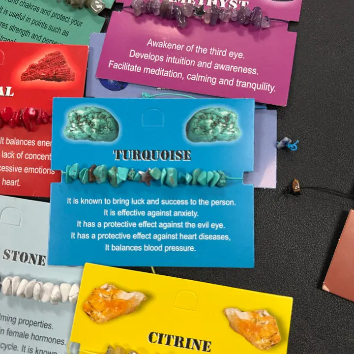 Card Bracelet | Zodiac Bracelet | Natural Stone Bracelet 7