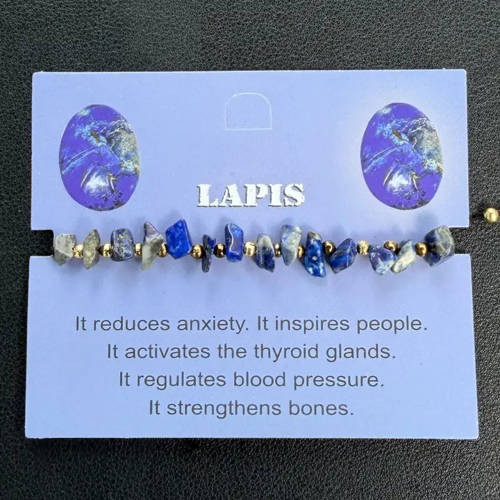 Card Bracelet | Natural Stone Jewelry | Gift-Ready Display