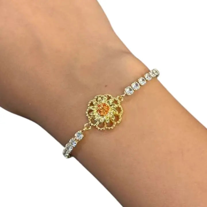 Fidget Spinner Bracelet – Rhinestone Rotating Anxiety Relief