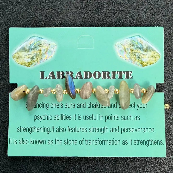 Card Bracelet | Natural Stone Jewelry | Gift-Ready Display