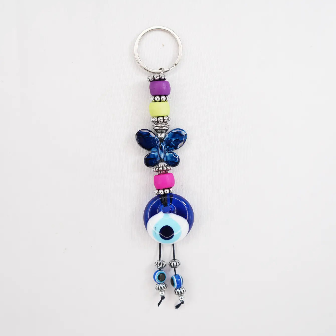 Evil Eye Butterfly Keychains - Handmade, Turkish Craftsman
