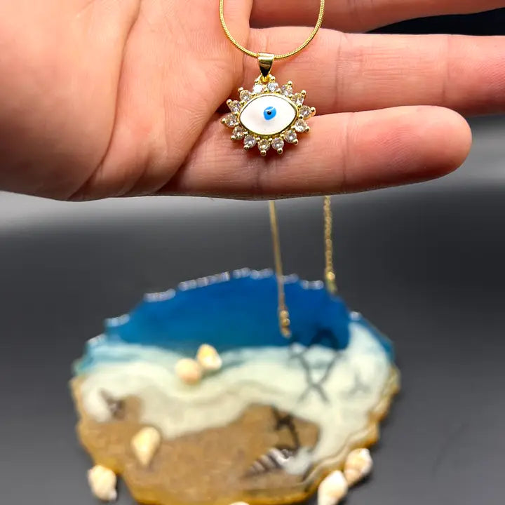 Protective Evil Eye Necklace | Stainless Steel | Best Gift