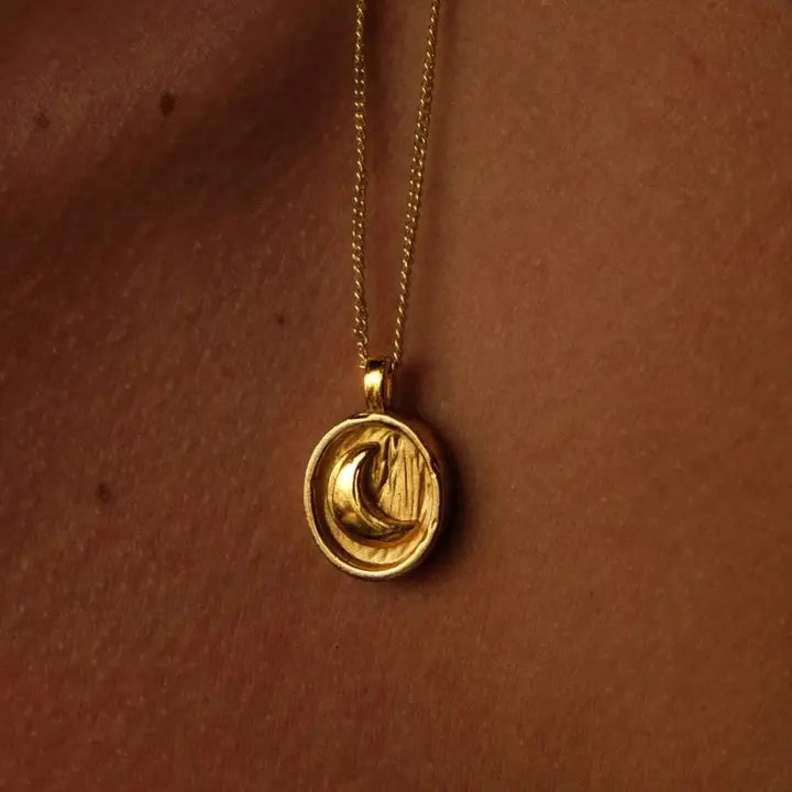 Celestial Moon Necklace | Stainless Steel | Minimalist Chic