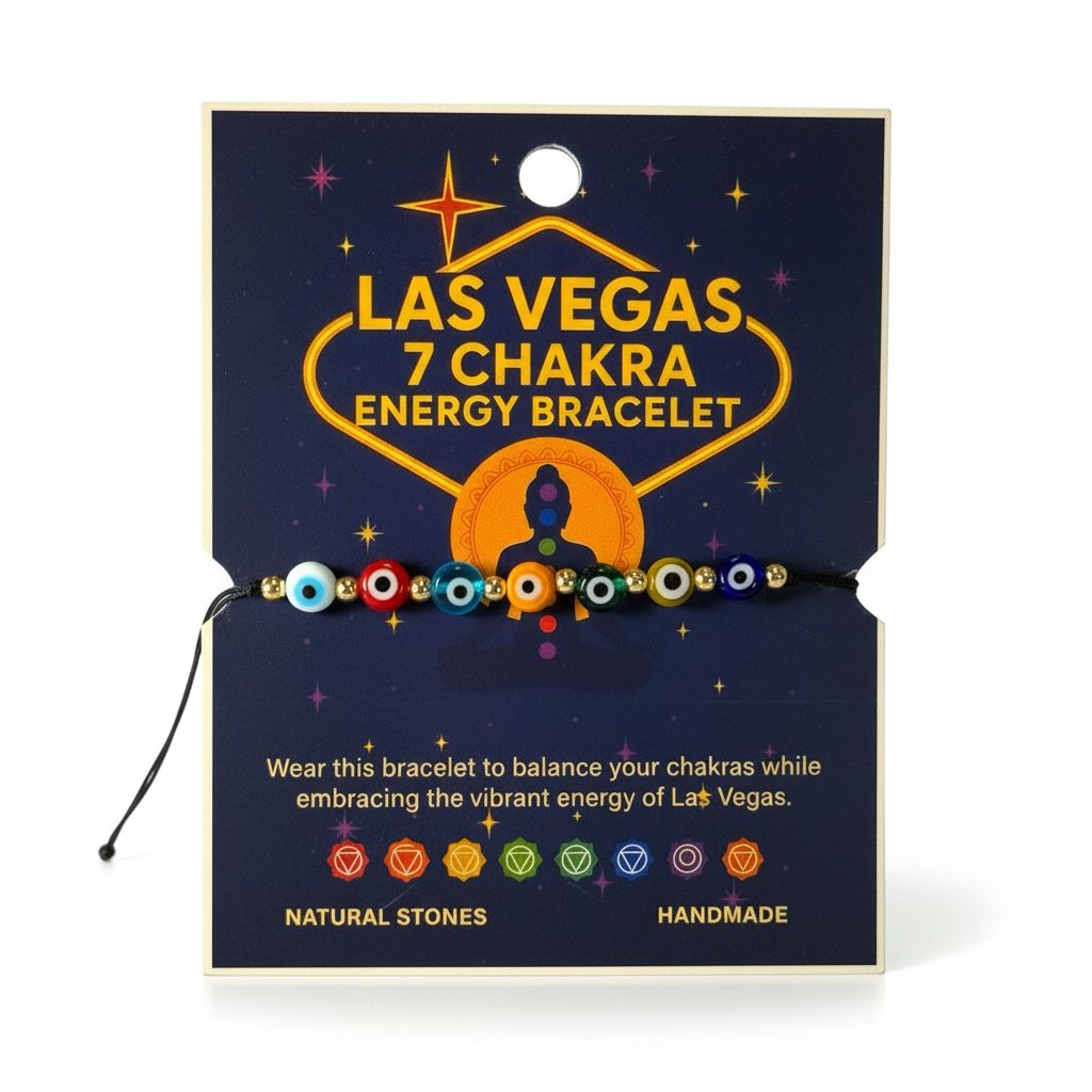 Vegas Purple Chakra Bracelet – Evil Eye Stone Edition