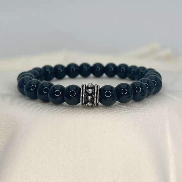 Stretchy Bracelet | Black Beaded Bracelet