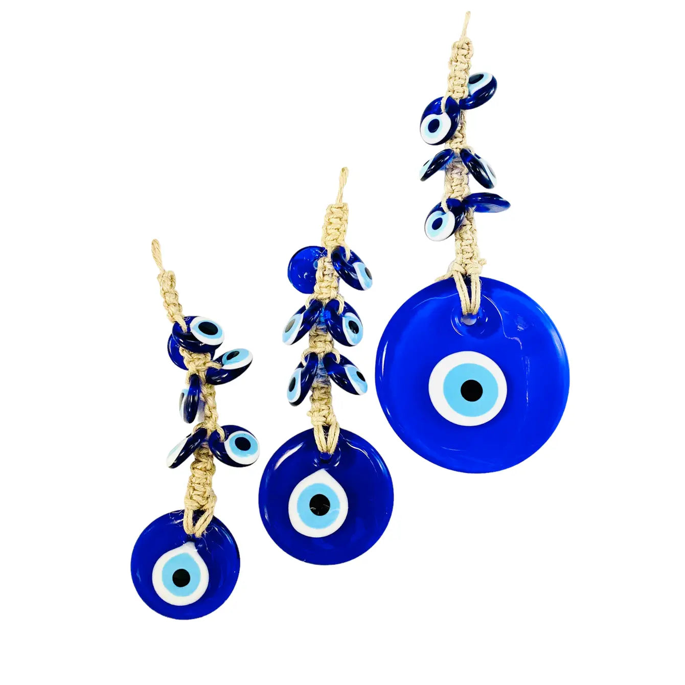 7-Evil Eye Wall Hanging - Macrame Decor for Protection 