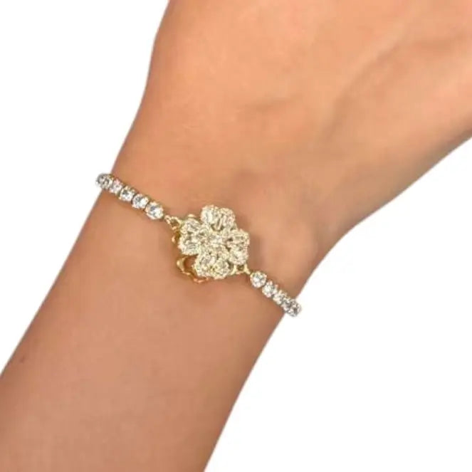 Fidget Spinner Bracelet – Rhinestone Rotating Anxiety Relief