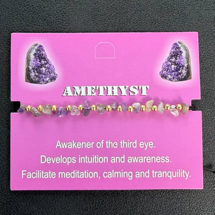 Card Bracelet | Natural Stone Jewelry | Gift-Ready Display