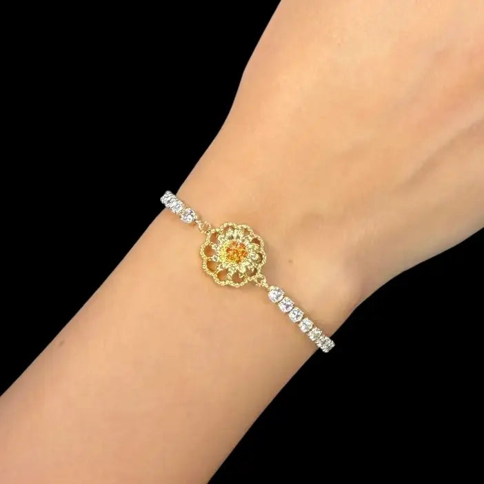 Fidget Spinner Bracelet – Rhinestone Rotating Anxiety Relief