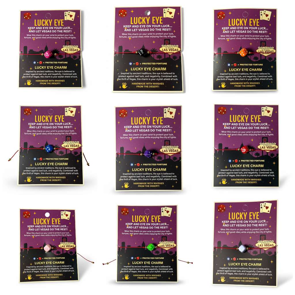 Vegas Lucky Eye Dice Bracelet – Assorted Color Mix