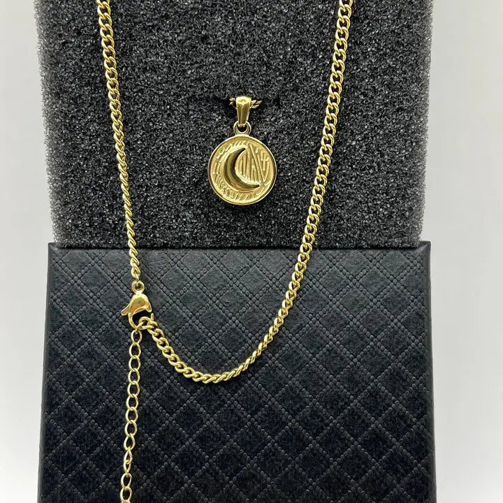 Celestial Moon Necklace | Stainless Steel | Minimalist Chic