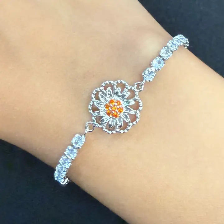 Fidget Spinner Bracelet – Rhinestone Rotating Anxiety Relief