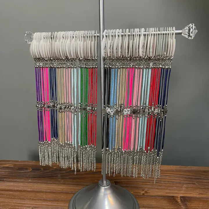 Hamsa Evil Eye String CZ Stone Evil Eye Bracelet