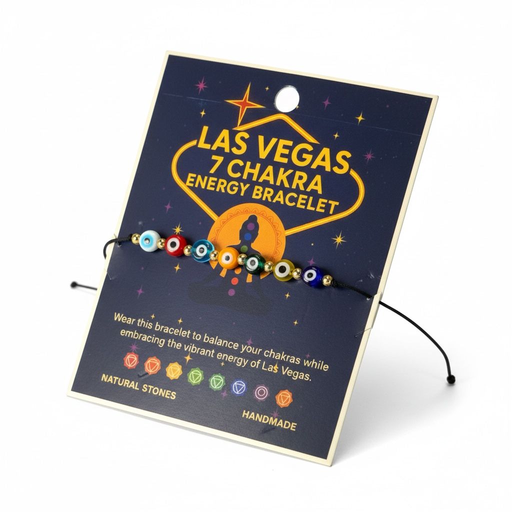 Vegas Purple Chakra Bracelet – Evil Eye Stone Edition