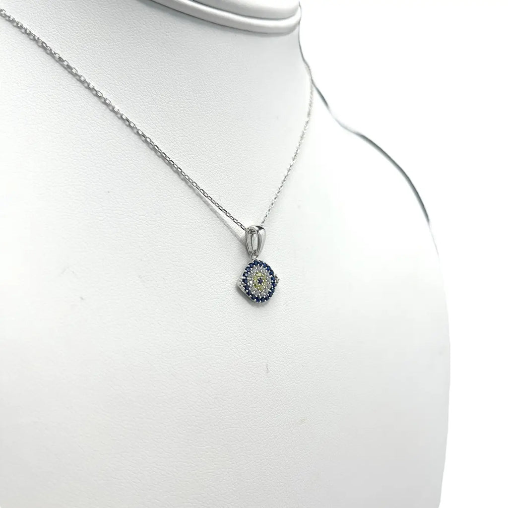 925 Sterling Silver - Classic Silver Evileye Necklace