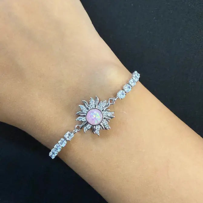 Fidget Spinner Bracelet – Rhinestone Rotating Anxiety Relief