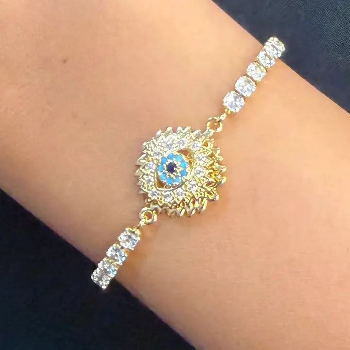 Fidget Spinner Bracelet – Rhinestone Rotating Anxiety Relief