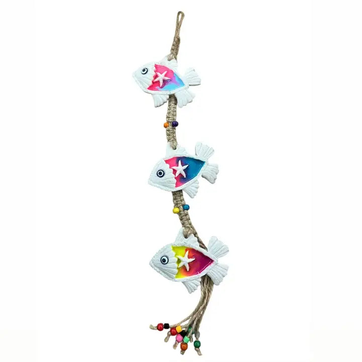 Handmade Colorful Coastal Evil Eye Wall Hanging