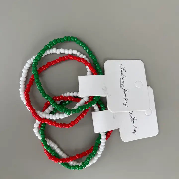 Stretchy Bracelet | 3 Piece Set | Beaded Italian Bracelet