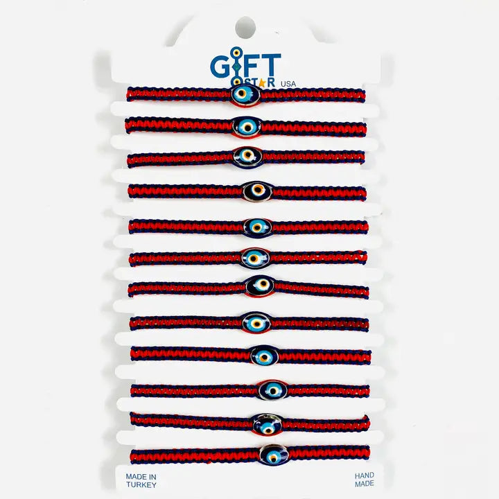 Mixed Color Evileye Rope Bracelet Set