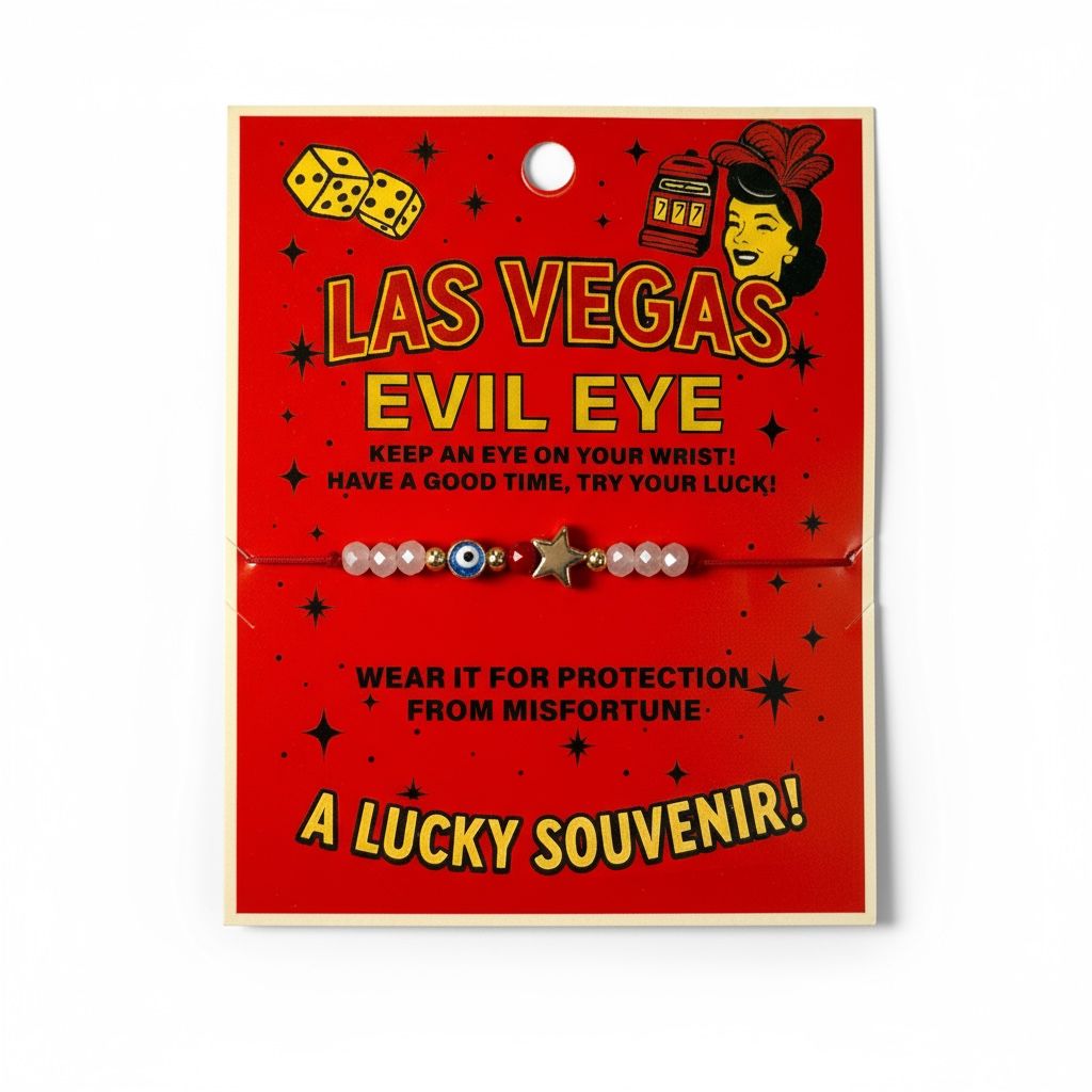 Las Vegas Evil Eye Bracelet – Assorted Stone Mix (Red Card)