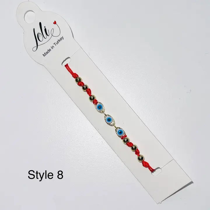 3 Evil Eye Bead Rope Bracelet - Premium Handmade Protection