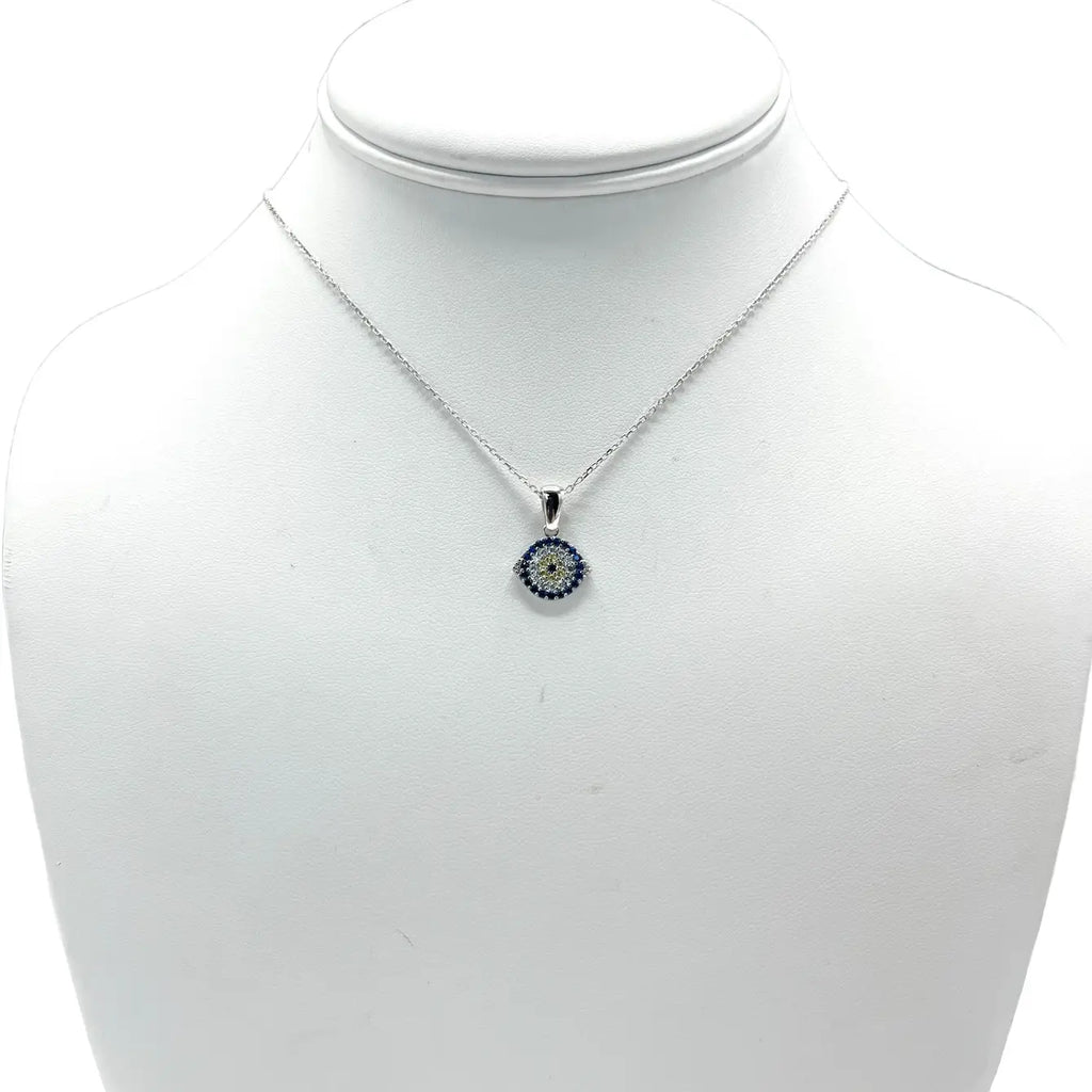 925 Sterling Silver - Classic Silver Evileye Necklace