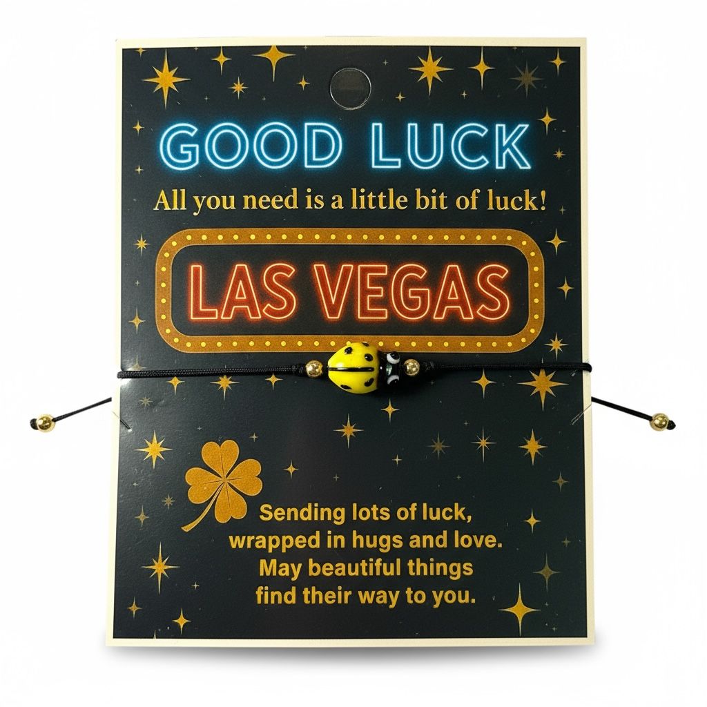 Vegas Good Luck Ladybug Bracelet – Assorted Color Charms