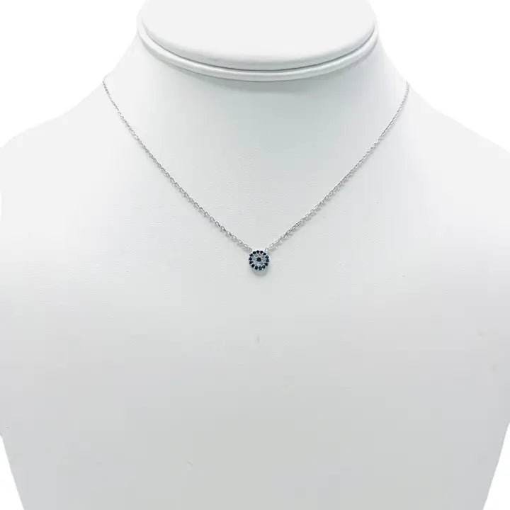 925 Sterling Silver - Classic Minimal Evileye Necklace