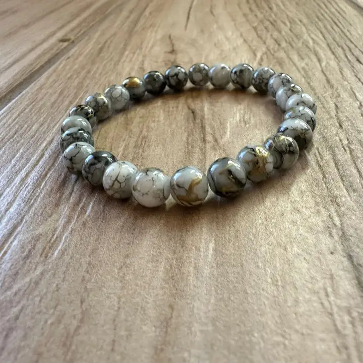Stretchy Bracelet | Beaded Marble Design Bracelets 