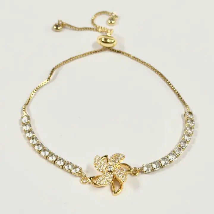 Fidget Spinner Bracelet – Rhinestone Rotating Anxiety Relief