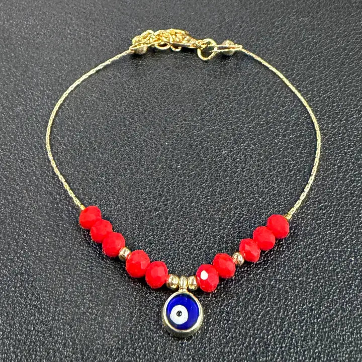 Crystal Beaded Evil Eye Bracelet, Cobra