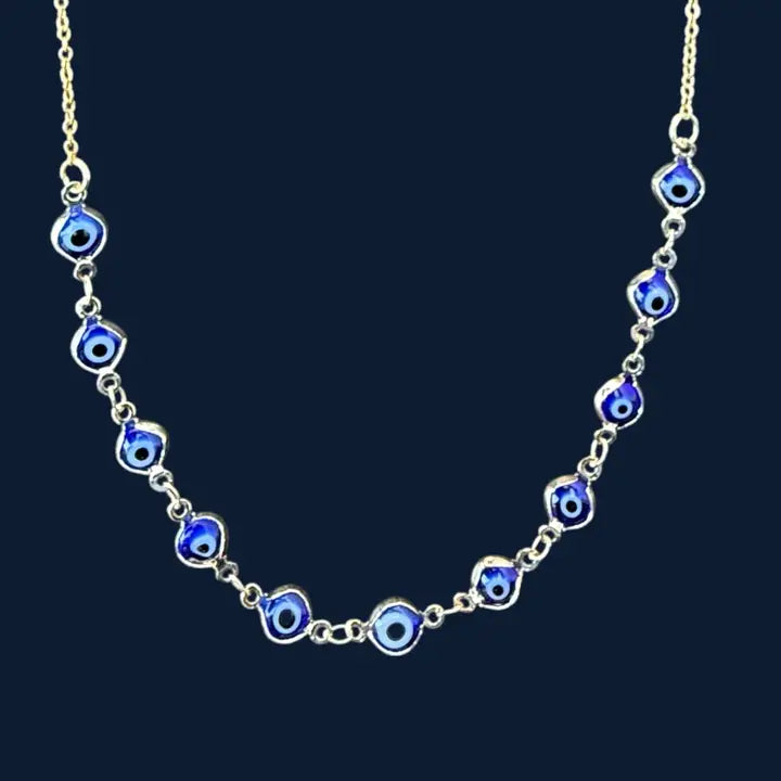Colorful Evil Eye Gold Chain Necklace – A Modern Pendant