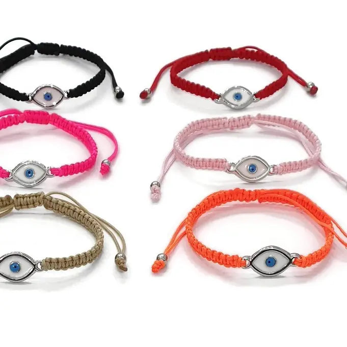 Bracelet Macrome EvileyeOval Evil Eye Enamel