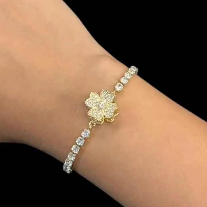 Fidget Spinner Bracelet – Rhinestone Rotating Anxiety Relief