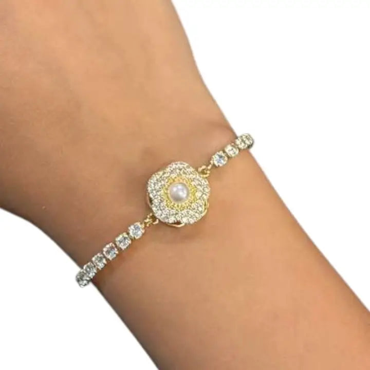 Fidget Spinner Bracelet – Rhinestone Rotating Anxiety Relief