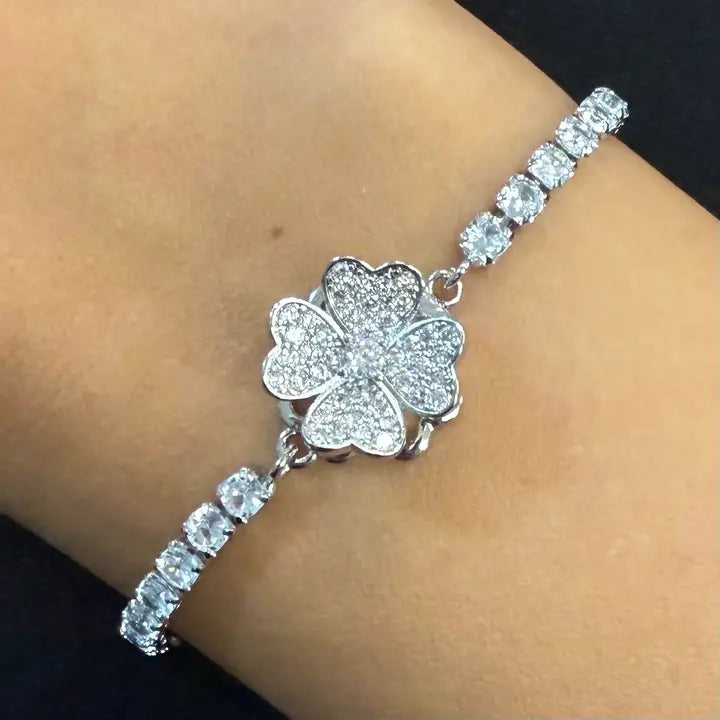 Fidget Spinner Bracelet – Rhinestone Rotating Anxiety Relief