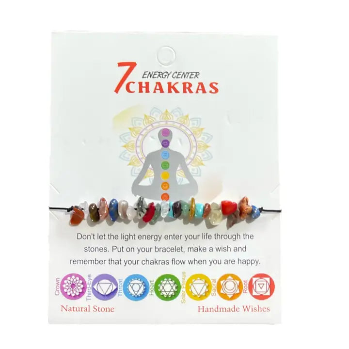 Card Bracelet| 7 Chakras Bracelet 