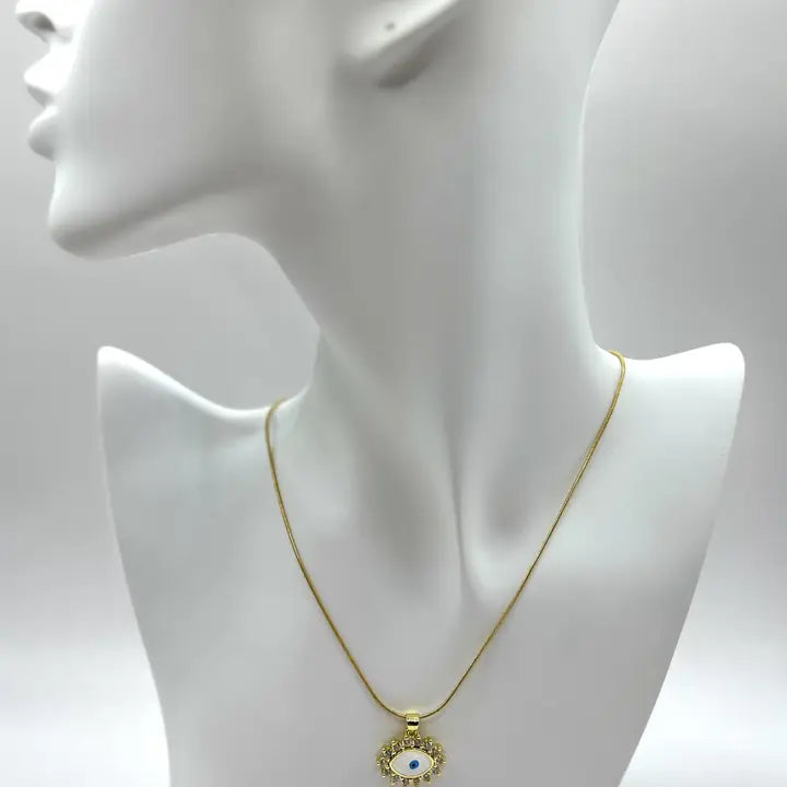 Protective Evil Eye Necklace | Stainless Steel | Best Gift