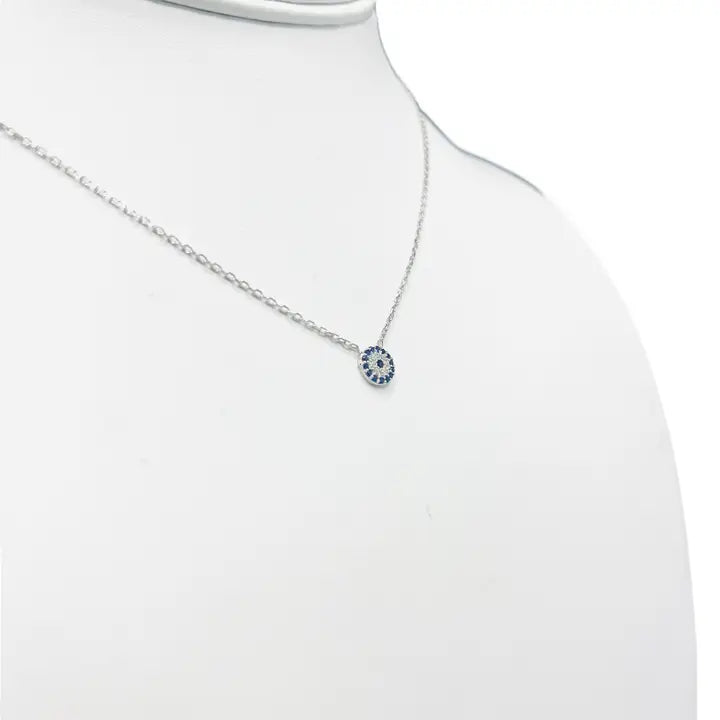 925 Sterling Silver - Classic Minimal Evileye Necklace