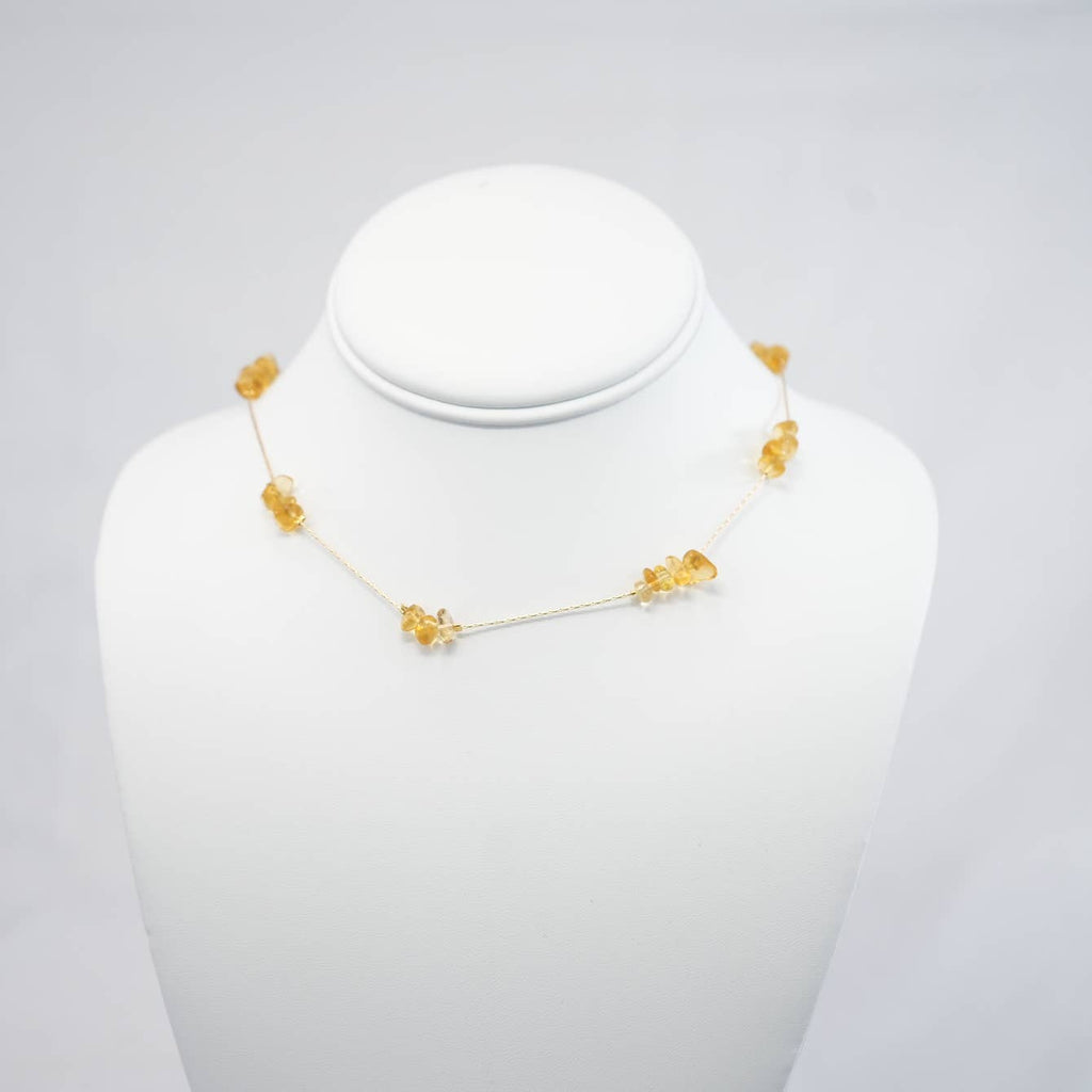 Handmade Necklace with Yellow Natural Beads
