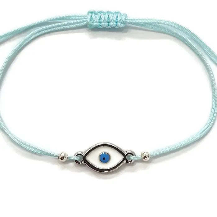 Oval Evil Eye Enamel String Bracelet: Stylish Protection
