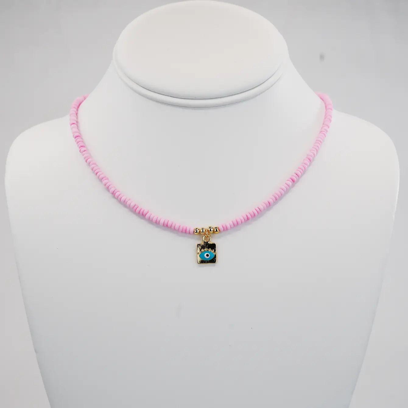 Square Evil Eye Pendant Necklace: Modern Protection