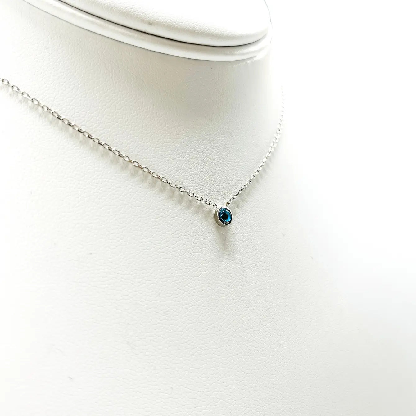 925 Sterling Silver Evil Eye Round Necklace