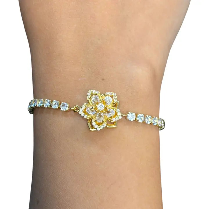 Fidget Spinner Bracelet – Rhinestone Rotating Anxiety Relief