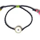Boho Bracelet-Evileye Evil Eye Round- Enamel Tassel Rope