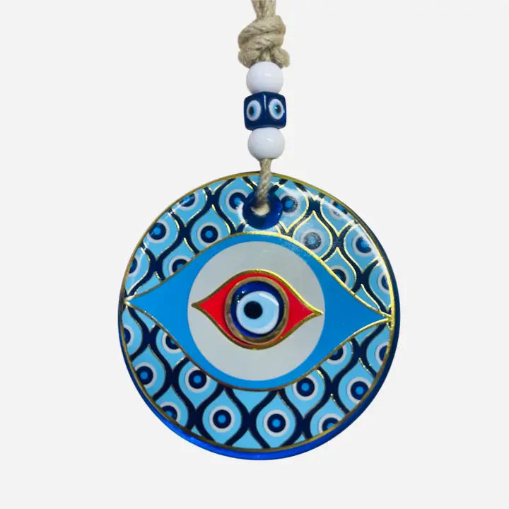 Patterned Glass Evileye Wall Hanging