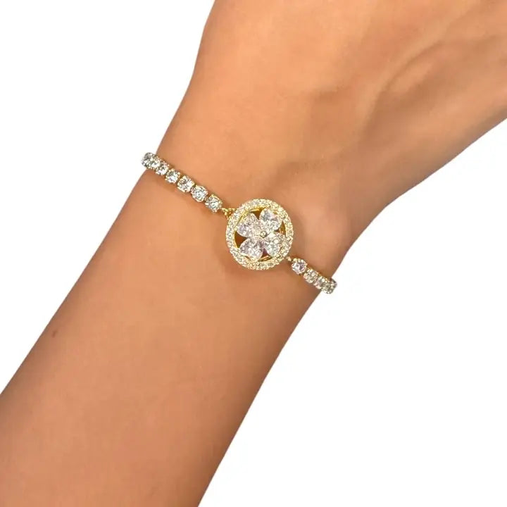 Fidget Spinner Bracelet – Rhinestone Rotating Anxiety Relief